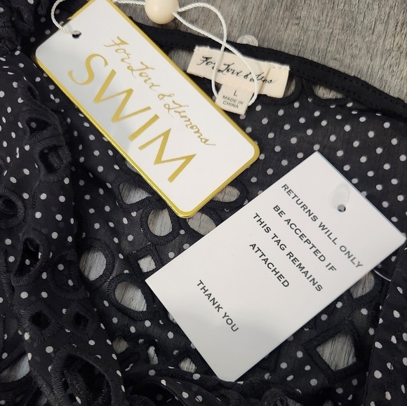 New!For Love and Lemons Swim Cover Top - Picture 10 of 11